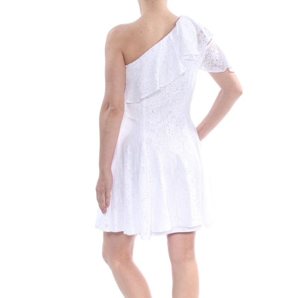 NWT THE EDIT Womens Above The Knee Dress White Short Sleeve Juniors S